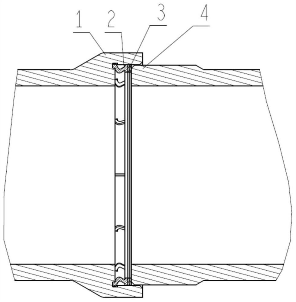 Flexible multi-point supporting sealing structure