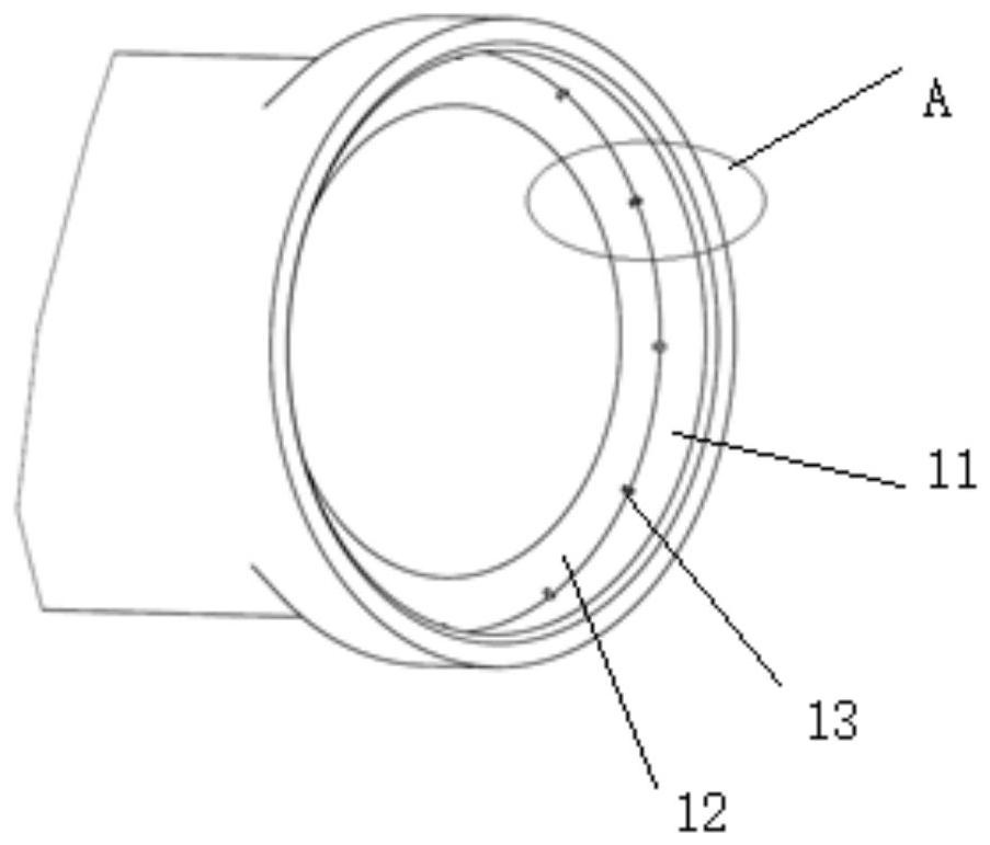 Flexible multi-point supporting sealing structure