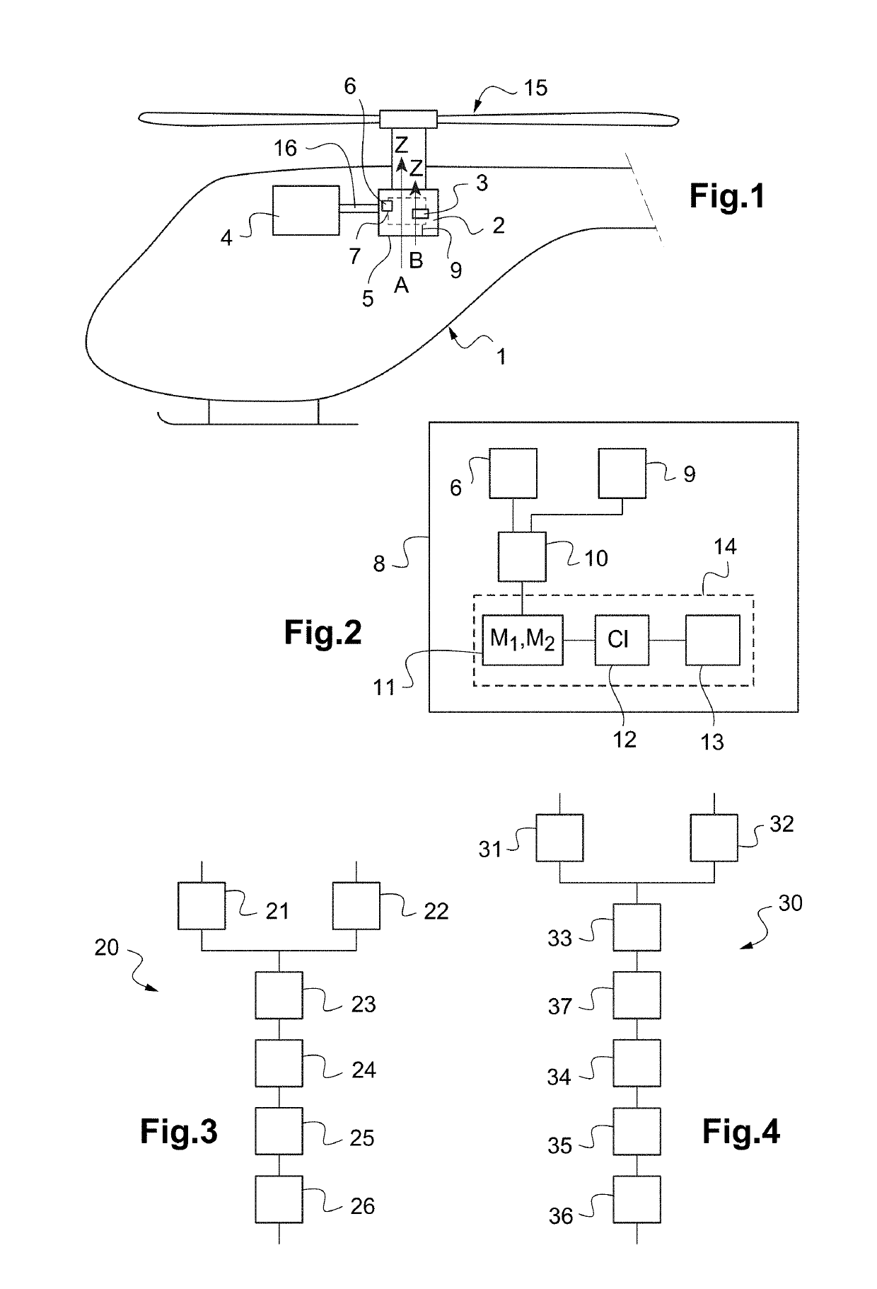 Method for monitoring and detecting the formation of degradation in at least one moving part of a rotating mechanism and associated system