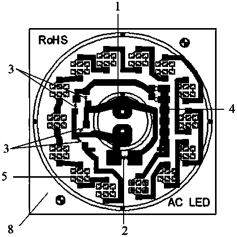 Full-chip integrated AC LED light source