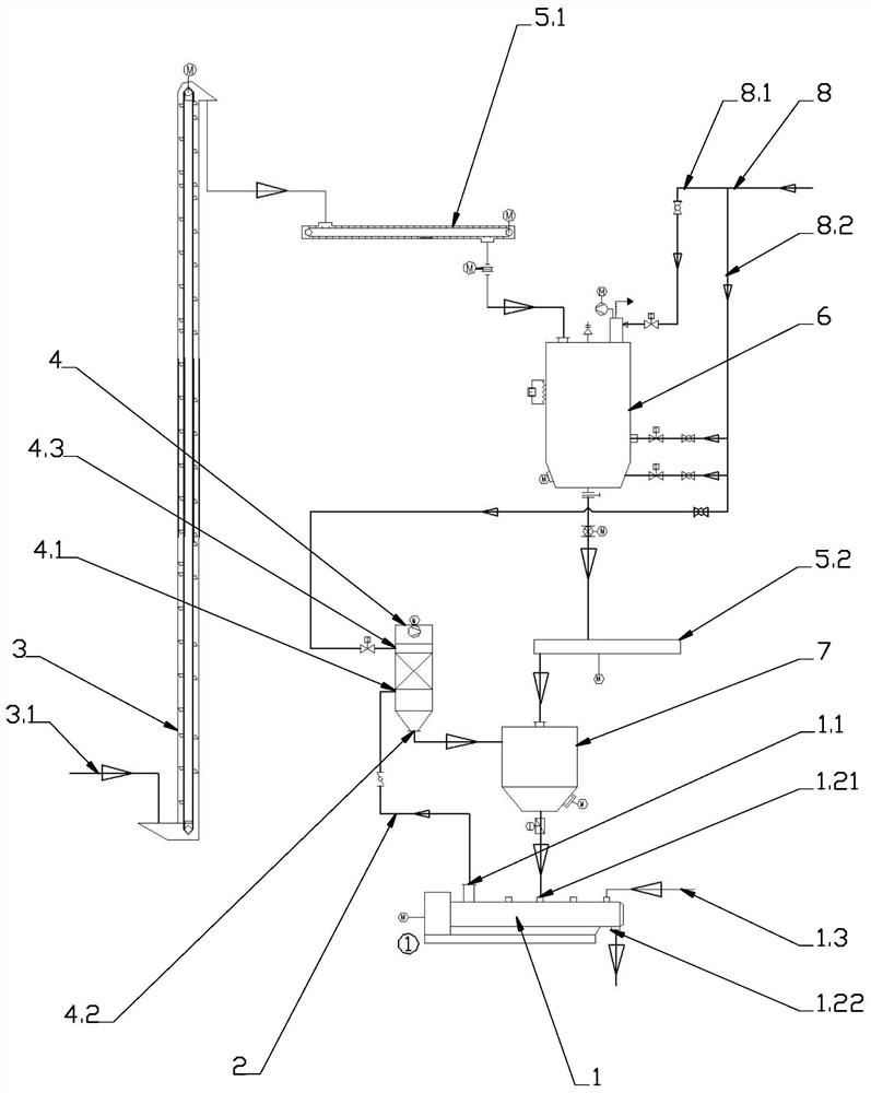 Fly ash mixing and removing system for garbage power plant