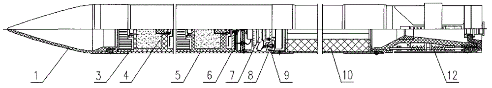 Extinguishment shrapnel type rocket bomb