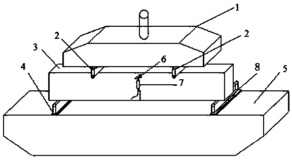 Test method for measuring fracture energy of concrete based on four-point bending beam