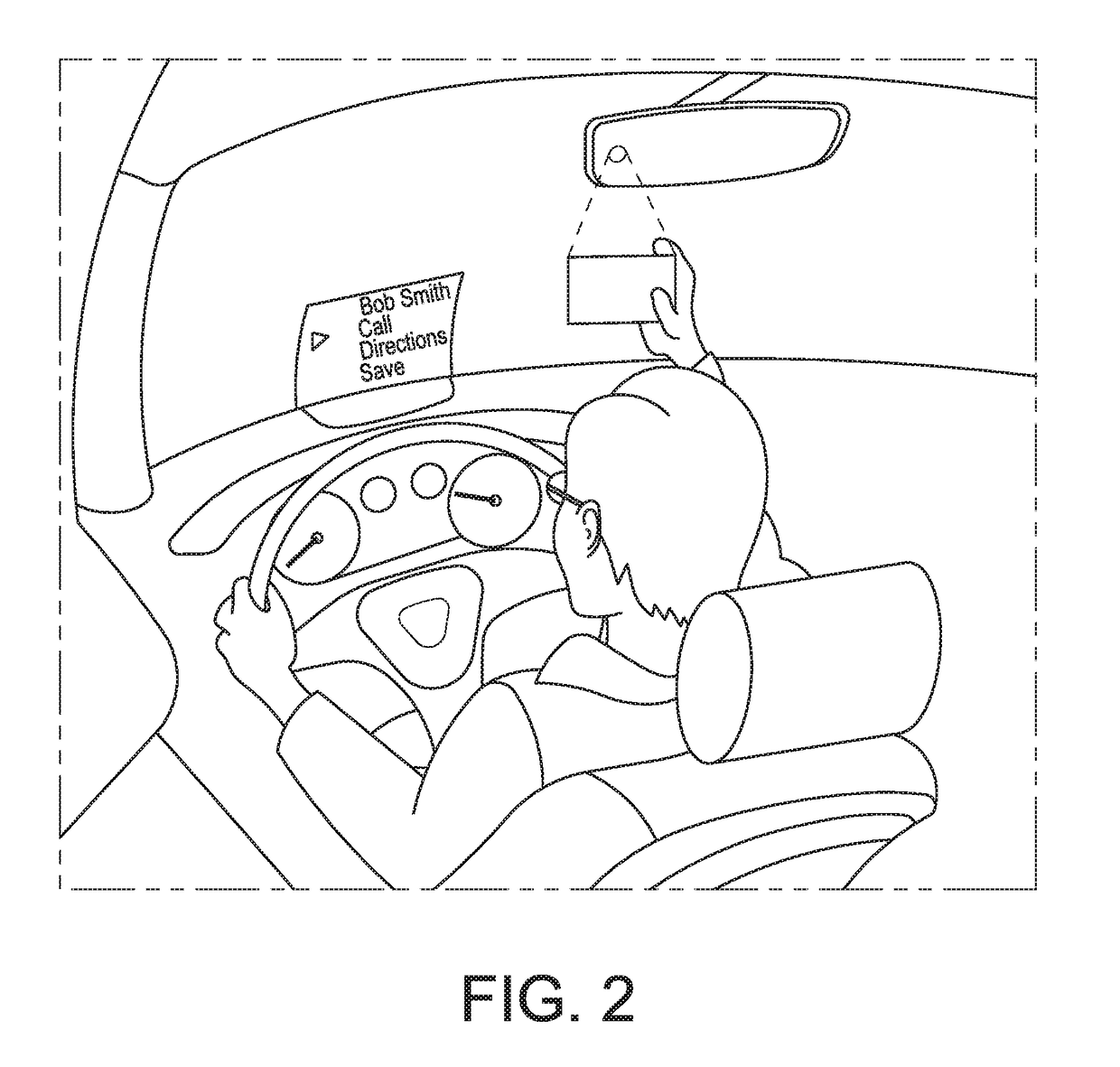 Information entry via in-vehicle camera