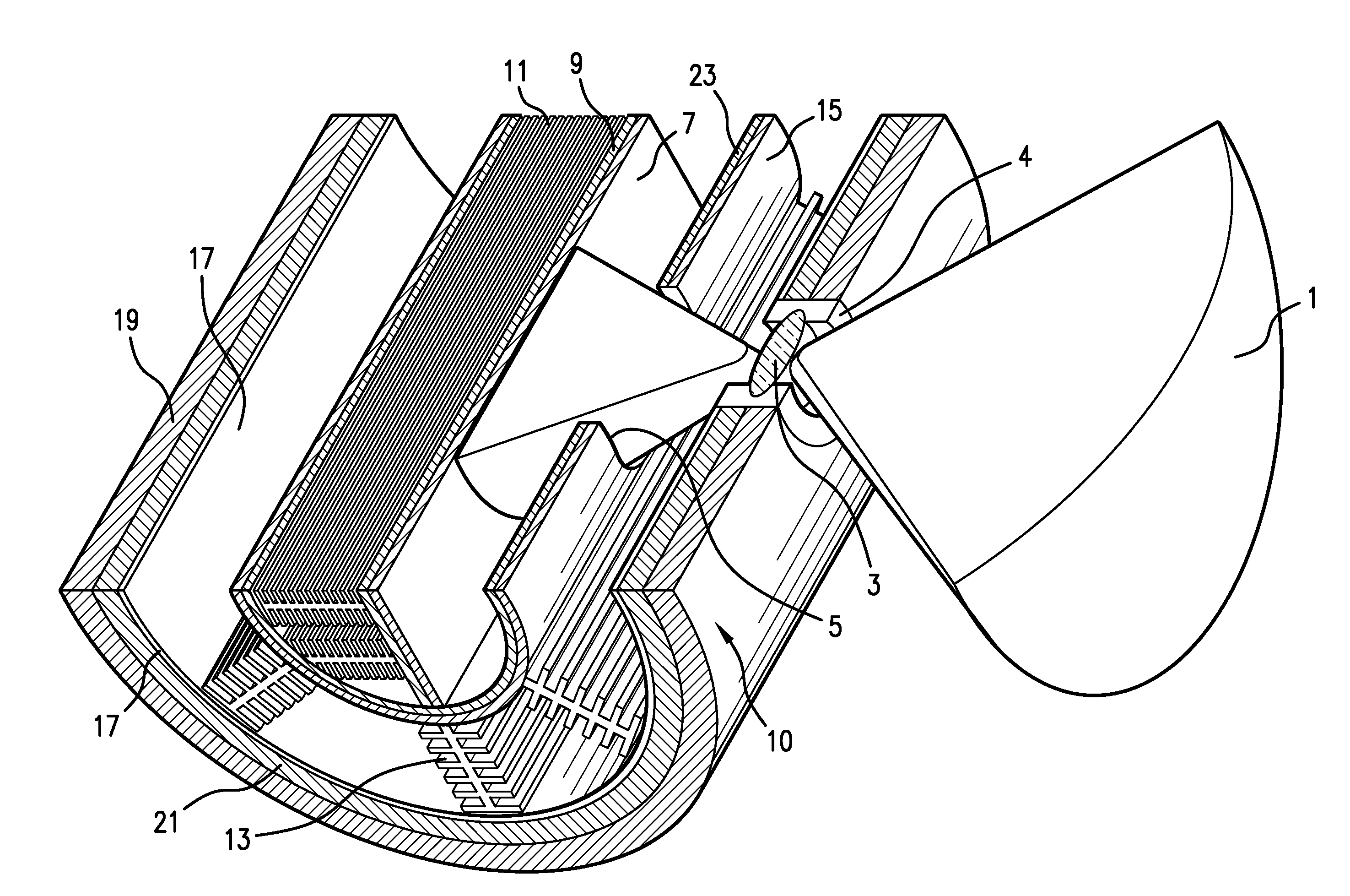 Solar chimney with internal solar collector