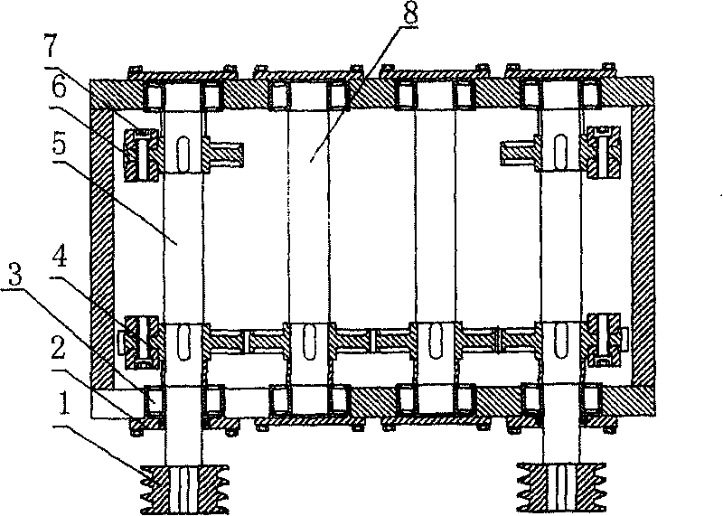 Vibration box of brick making machine