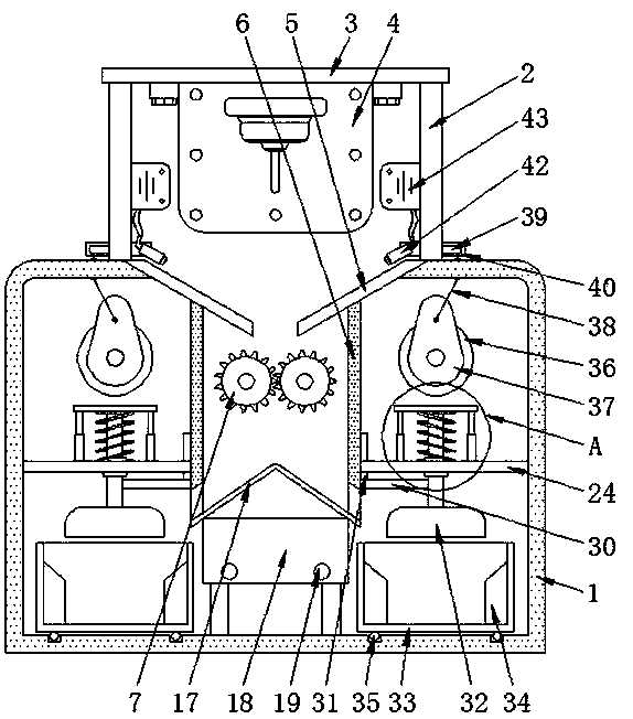 A CNC lathe that removes cutting waste synchronously and in time