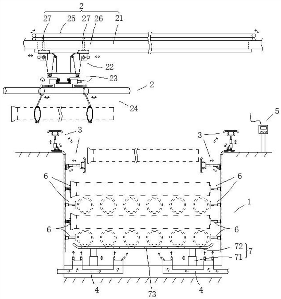 Nodular cast iron pipe curing pool system