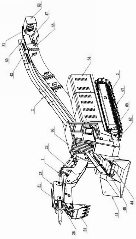 Dual-purpose tunneling loader for breaking and excavating