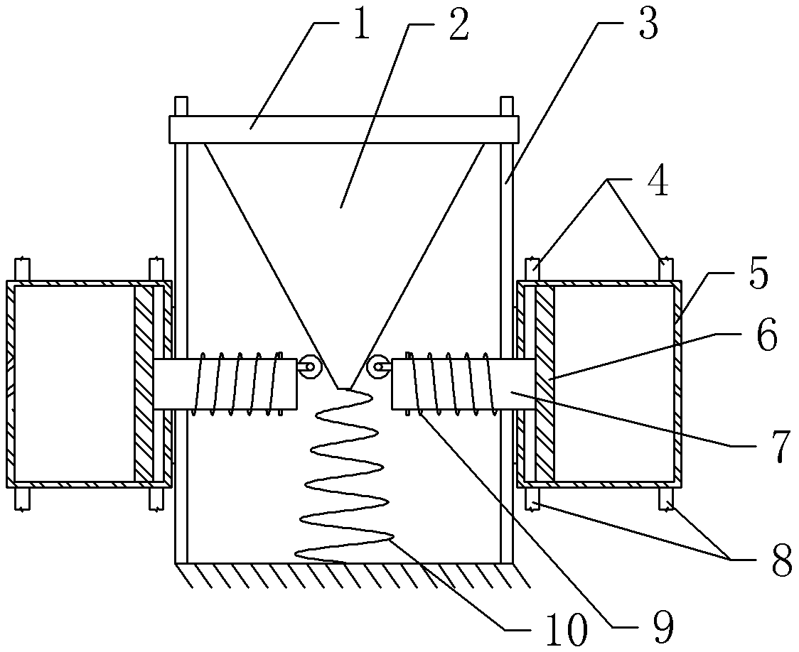 Water flow wedge conveying device for rockery