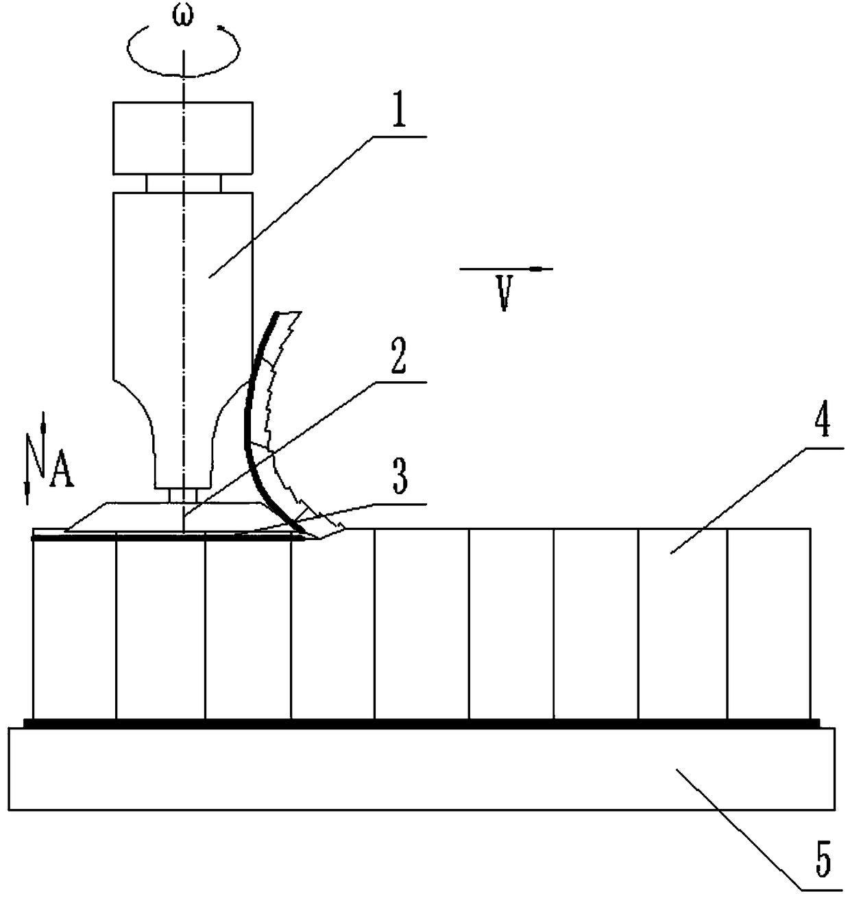 Aluminum honeycomb ultrasonic cutting and impacting integrated machining method