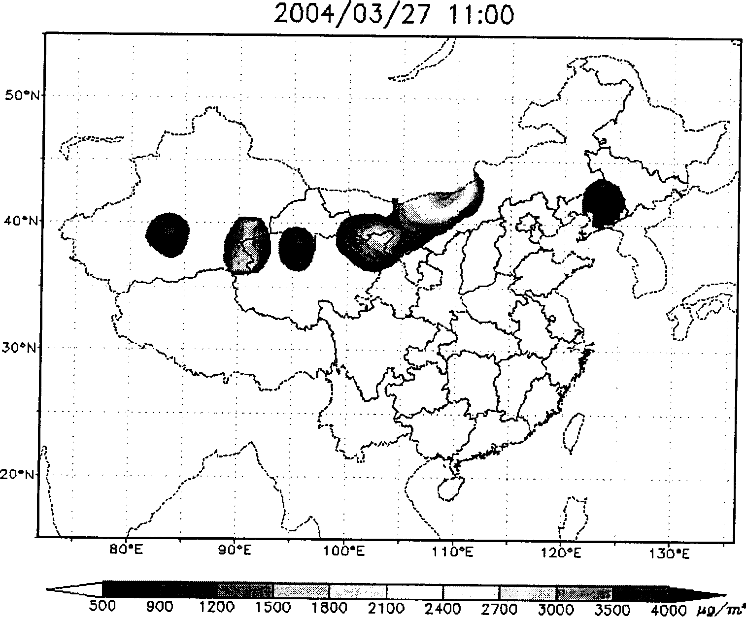 Method for obtaining near ground layer sand dust particle quantity deep time-space distribution