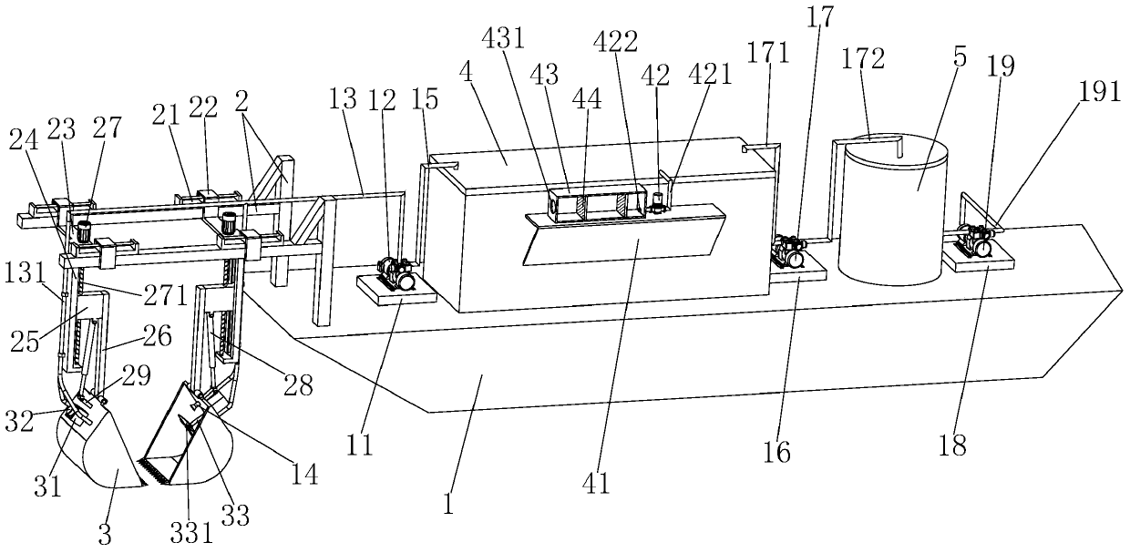 Water conservancy engineering river course dredging device and method