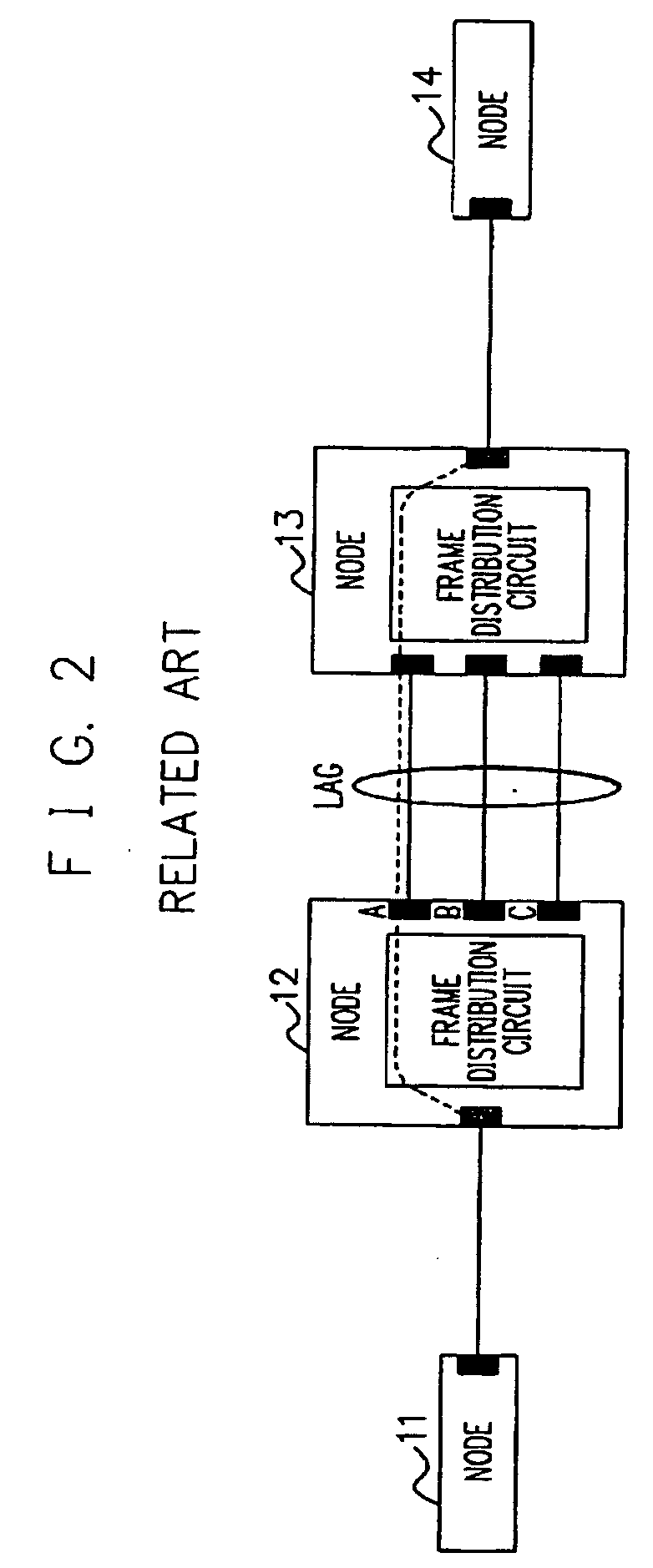 Line status monitoring circuit, node, communication system, and failure occurrence determining method