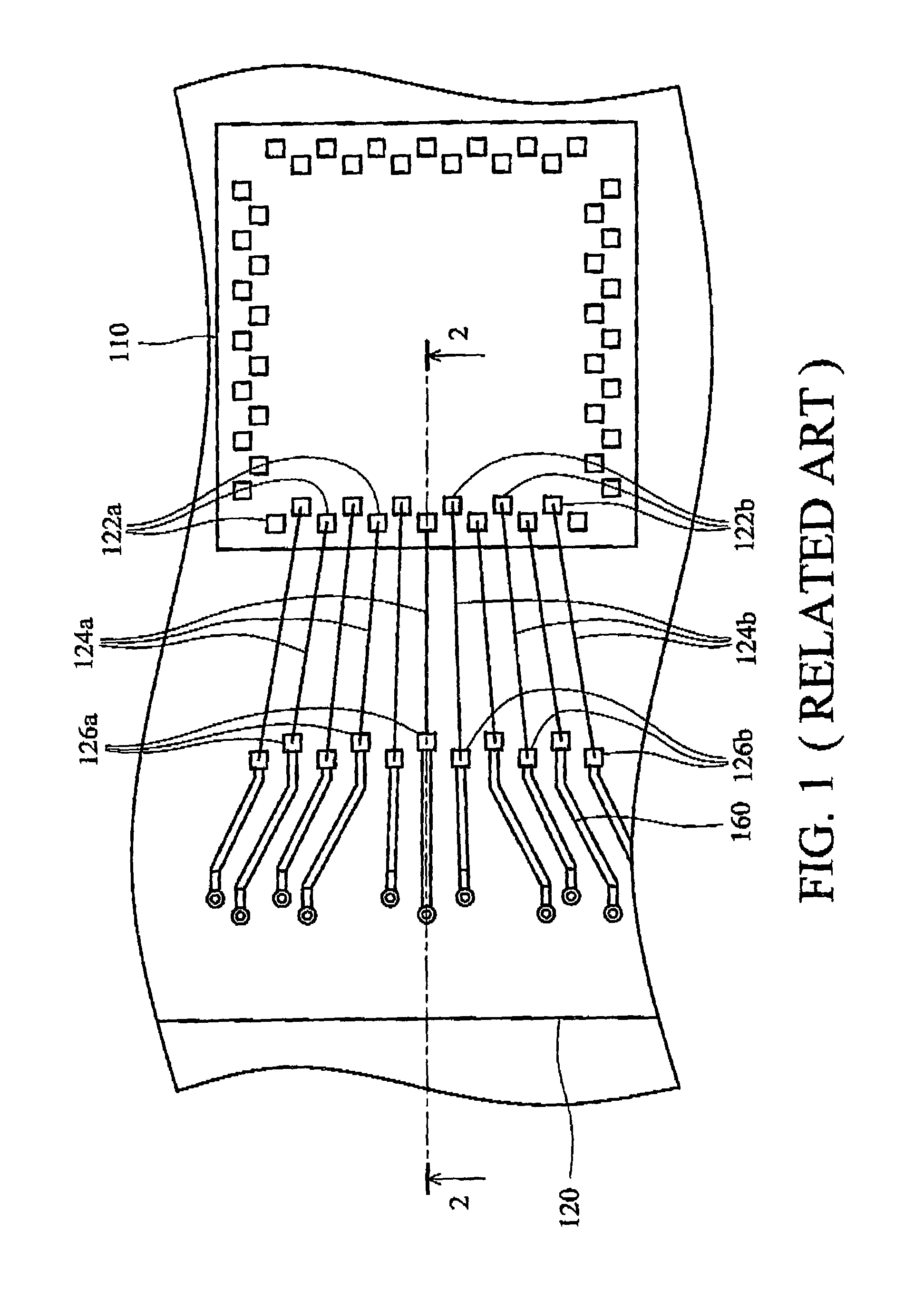 Staggered wirebonding configuration