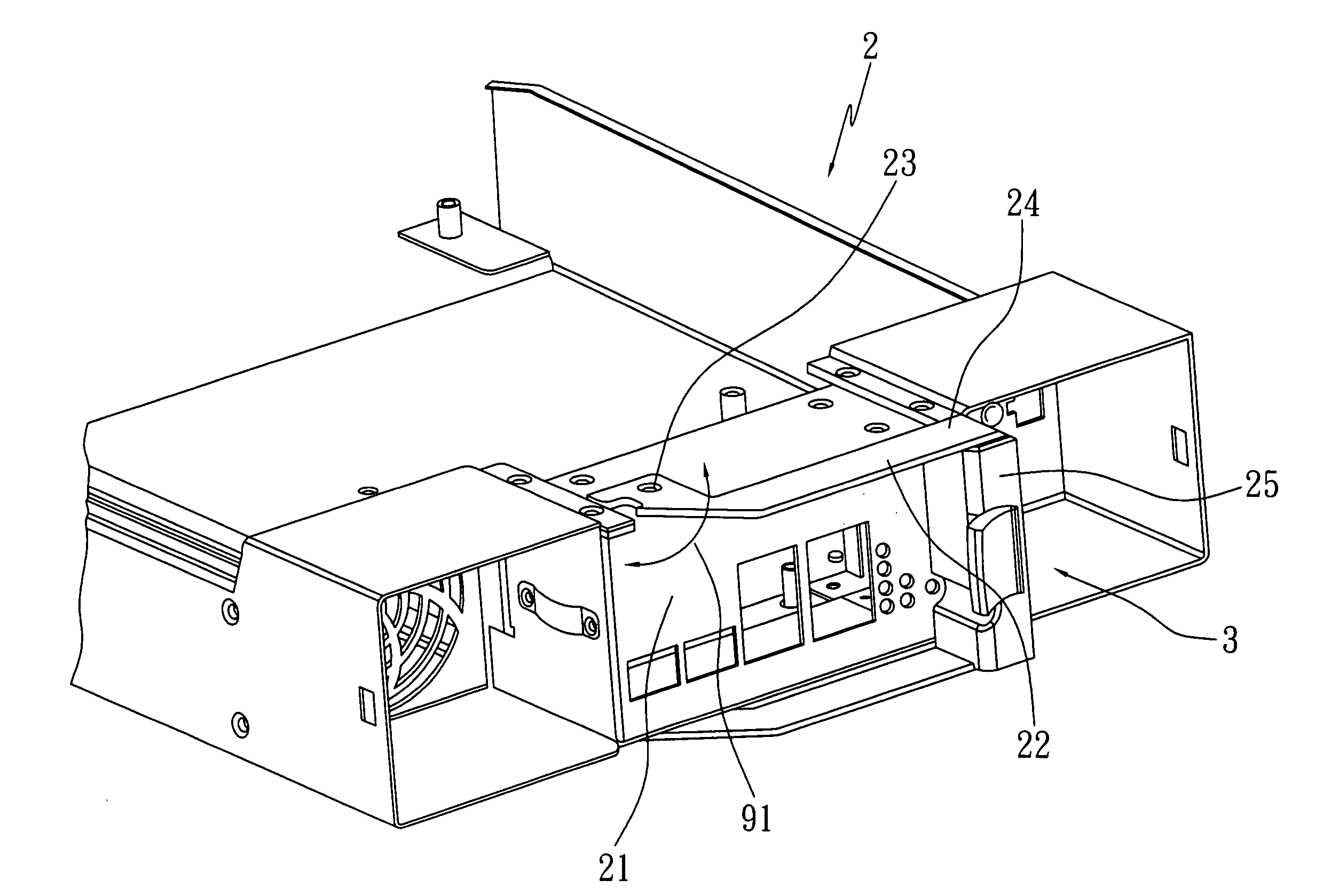 Rotary-releasing device for power supply