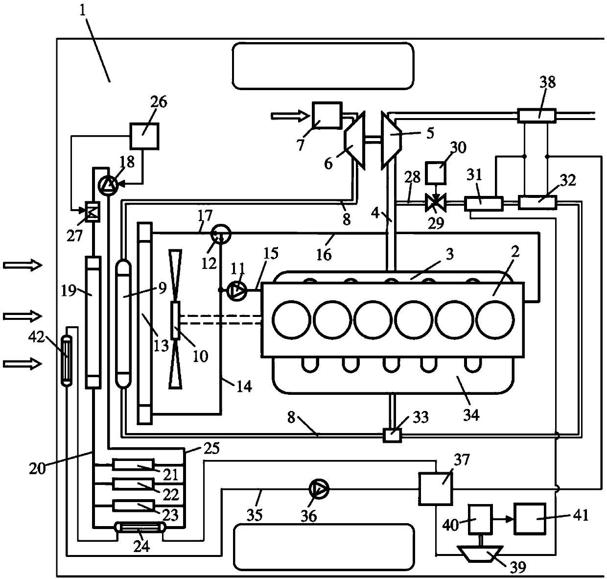 System for converting thermal energy to mechanical energy in a vehicle