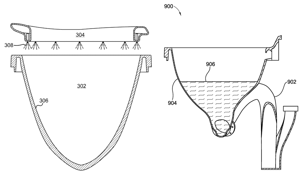 Self-cleaning helical drain toilet