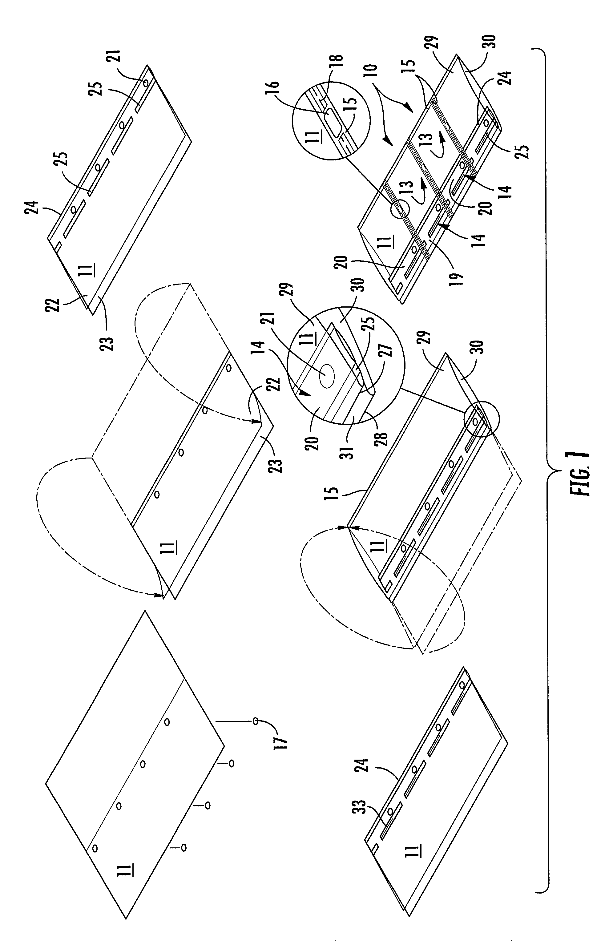 Inflatable structure for packaging and associated apparatus and methods