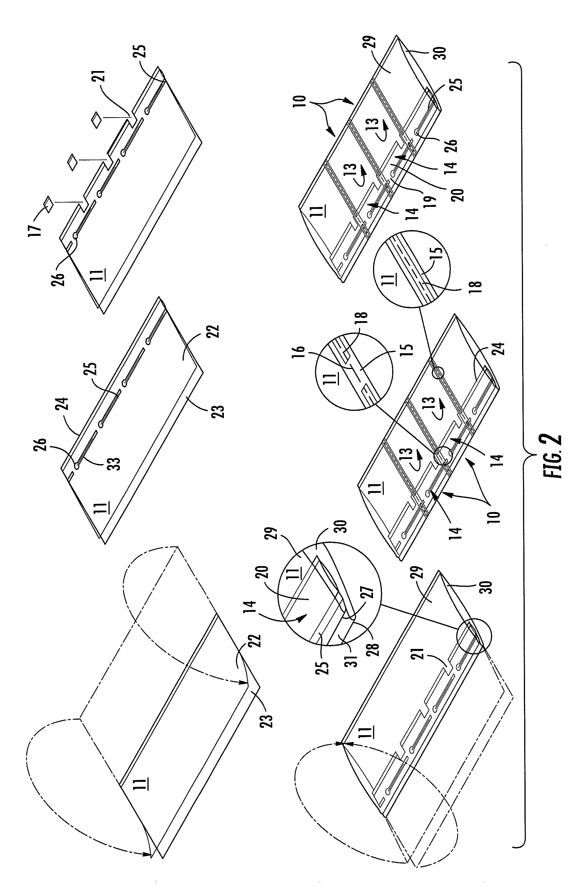 Inflatable structure for packaging and associated apparatus and methods