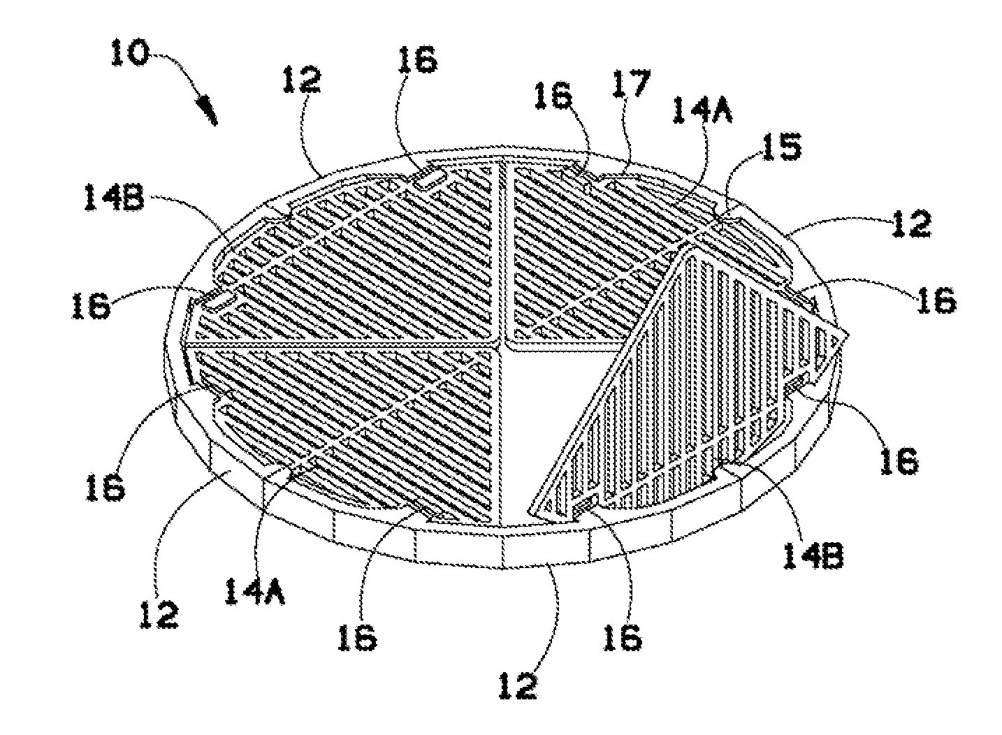 Modular-hinged grilling grate system