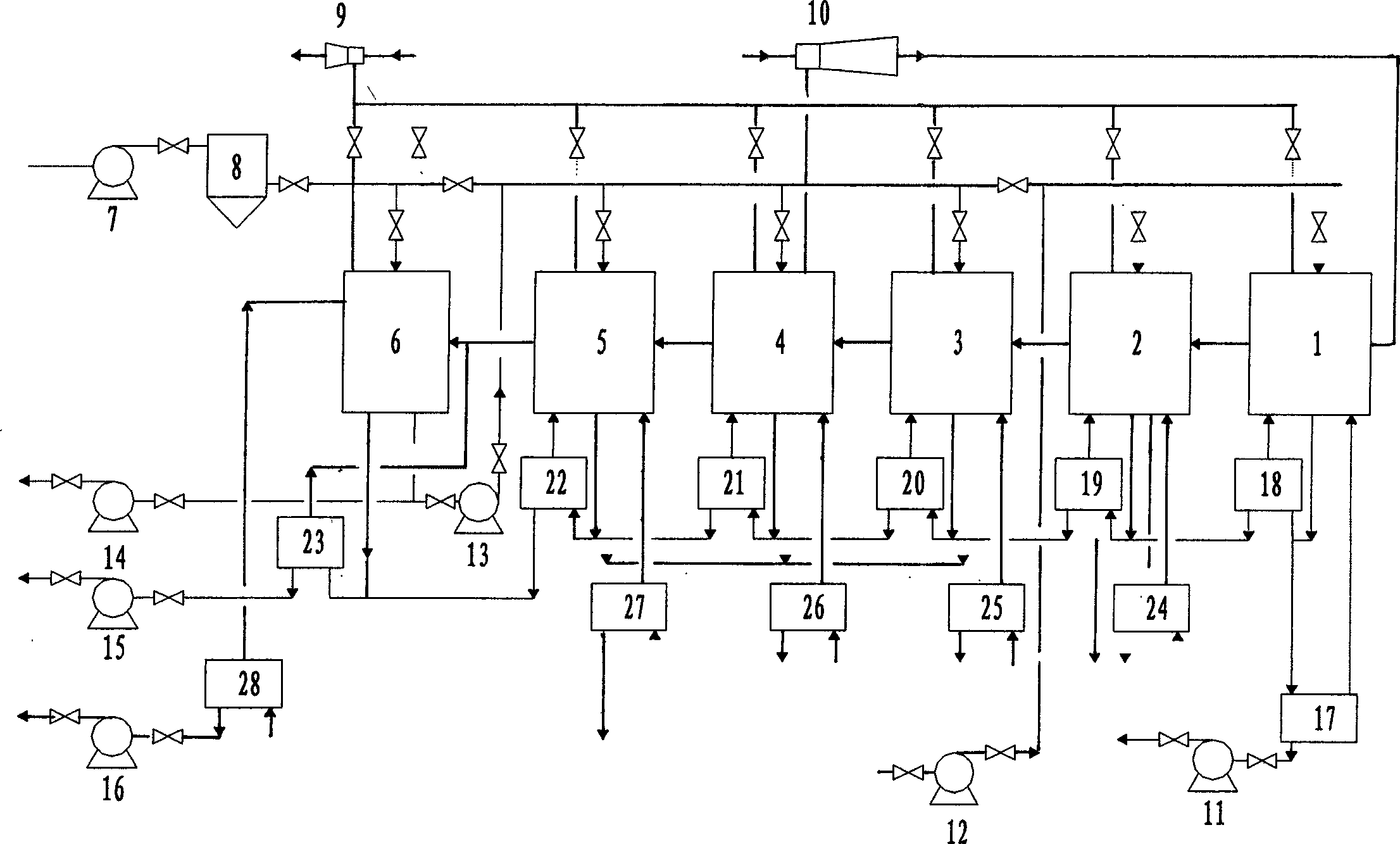 High efficiency sea water desalination device and method by distillation