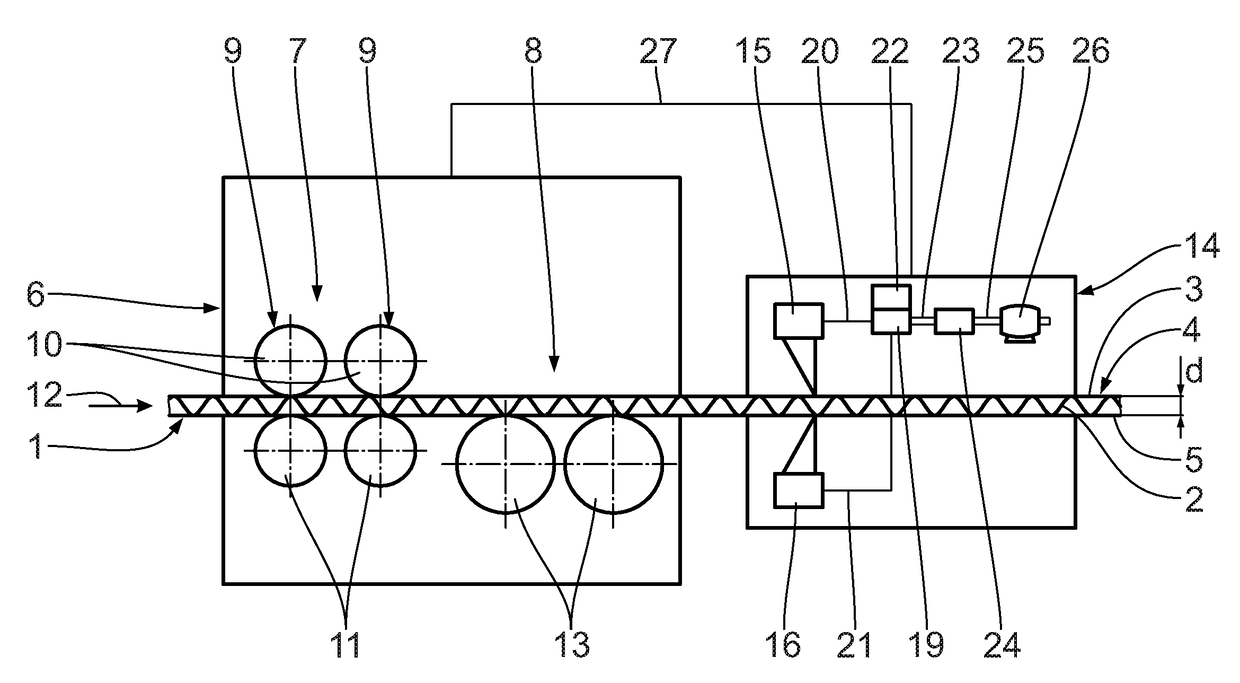 Device for determining the quality of a corrugated board web