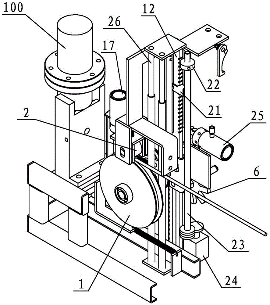 An automatic sizing device for steel bars