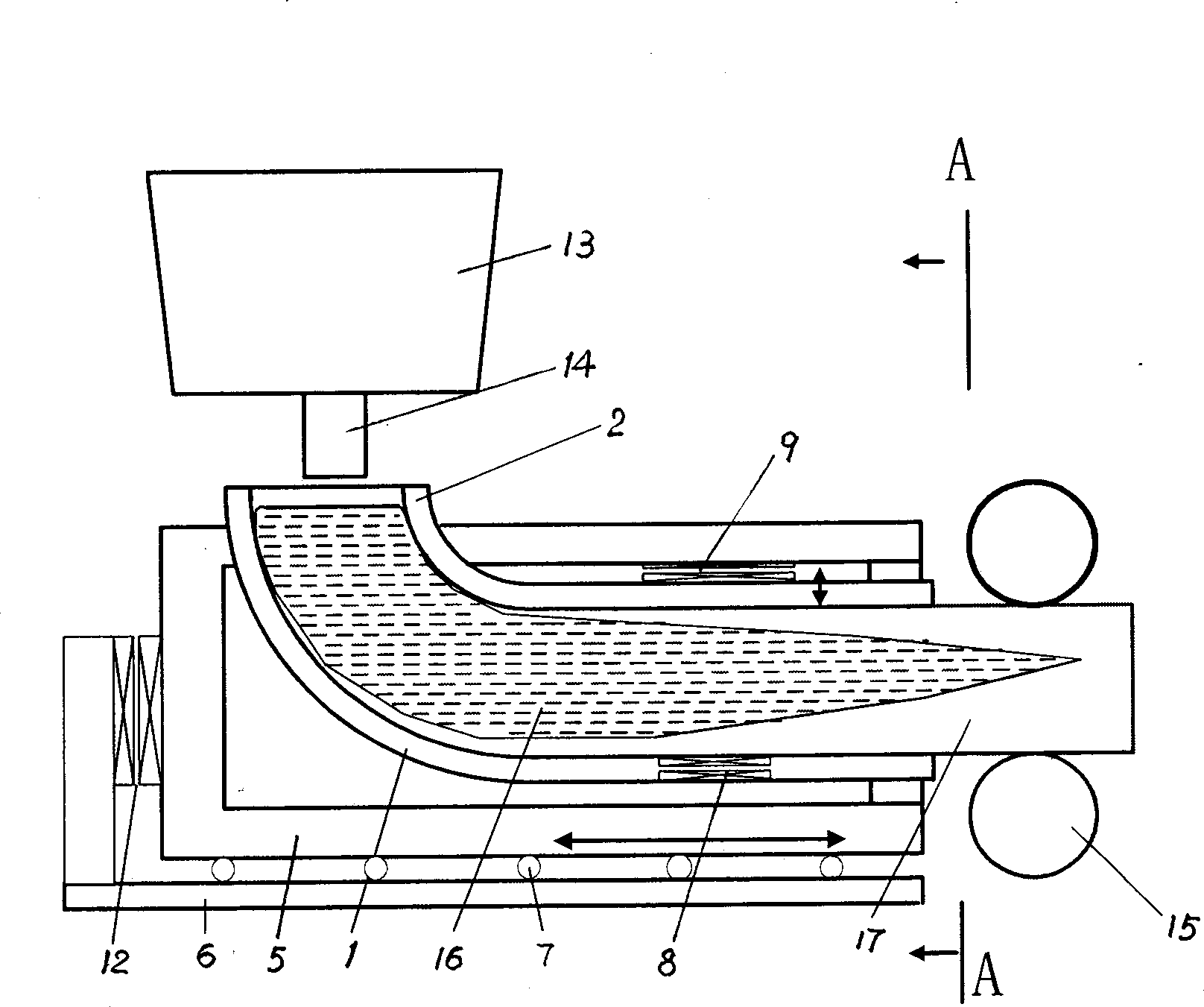 Horizontal conticaster and technique of billet withdrawal