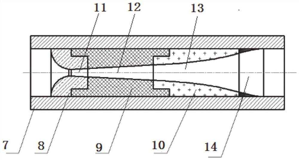 Combined type current-limiting venturi tube suitable for CVS and machining method of combined type current-limiting venturi tube