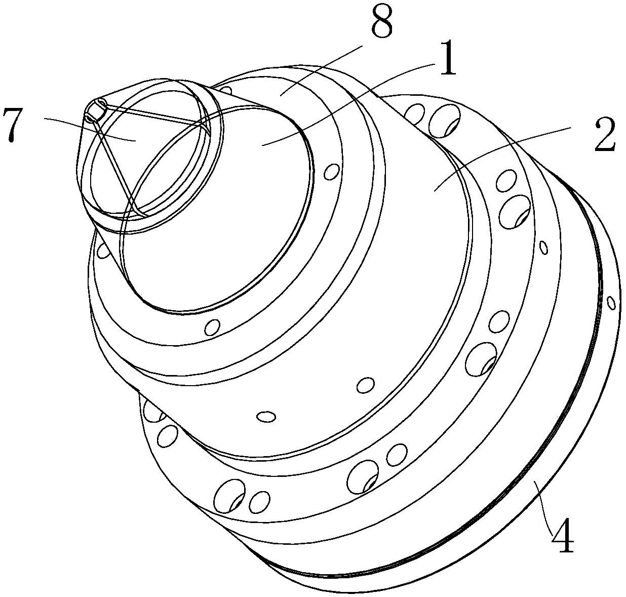 Chuck seat with front-load air cylinder