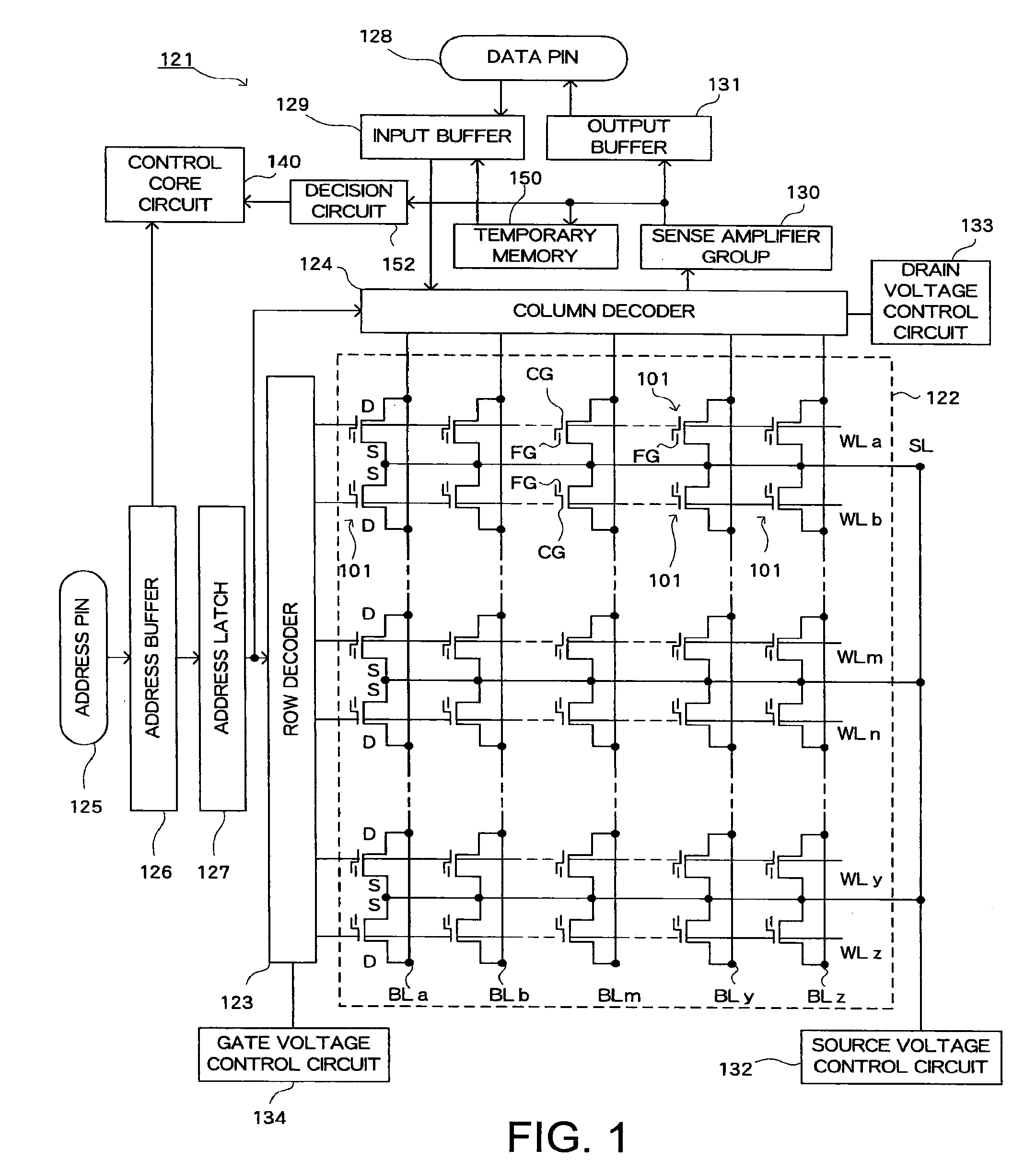 Non-volatile memory control circuit