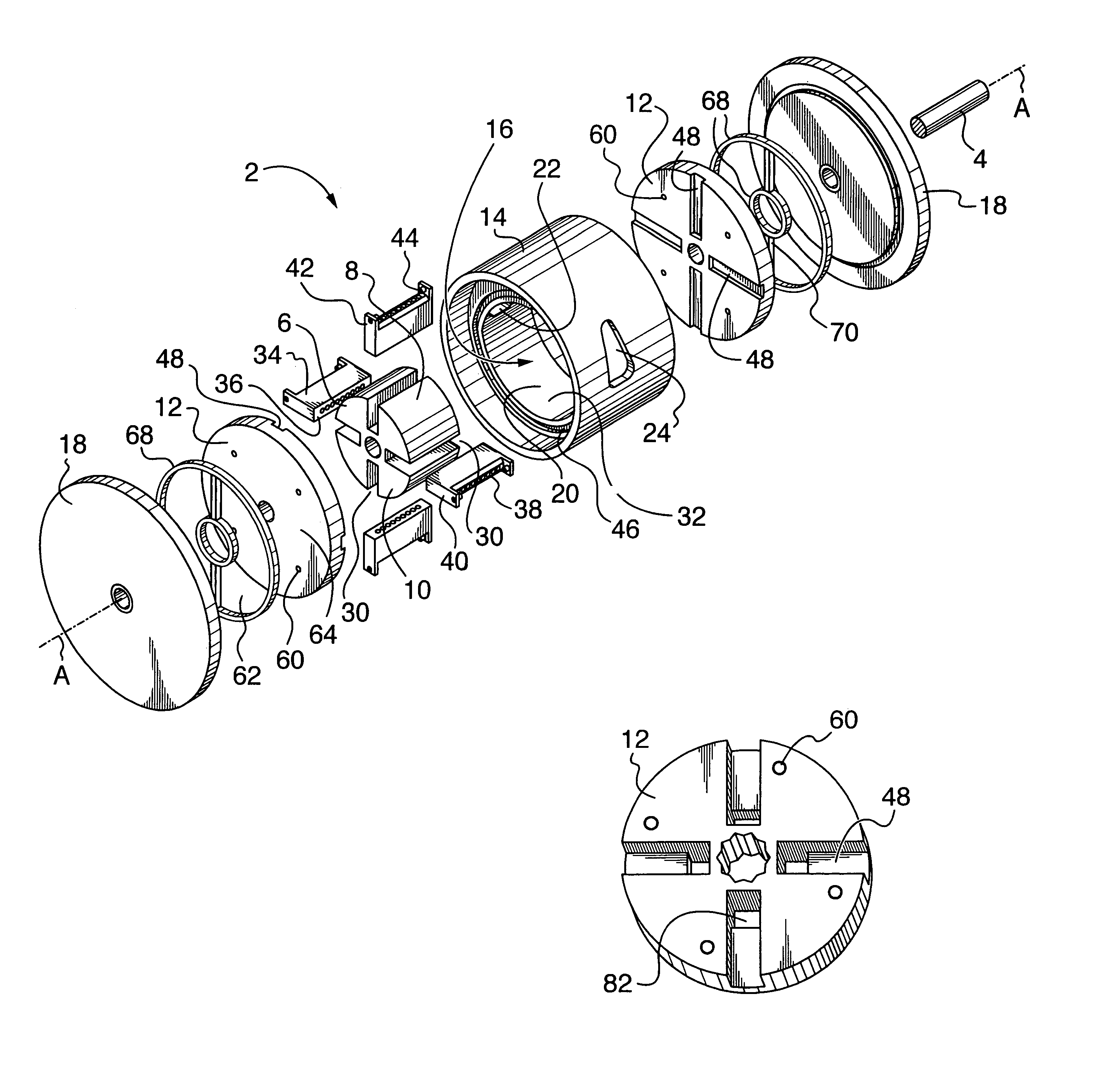 Rotary piston pump end pressure regulation system