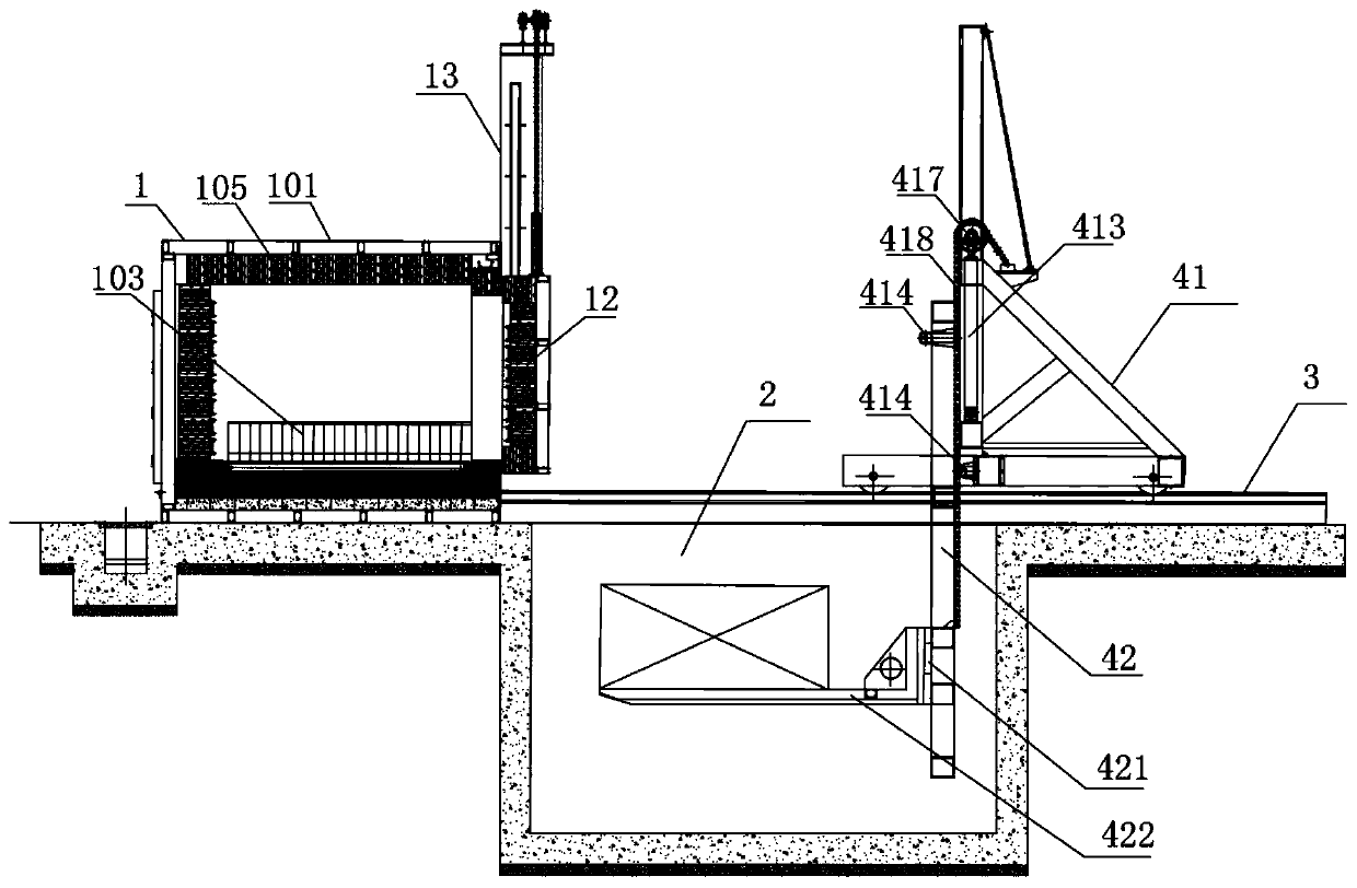 Special quenching system for box type quenching furnace