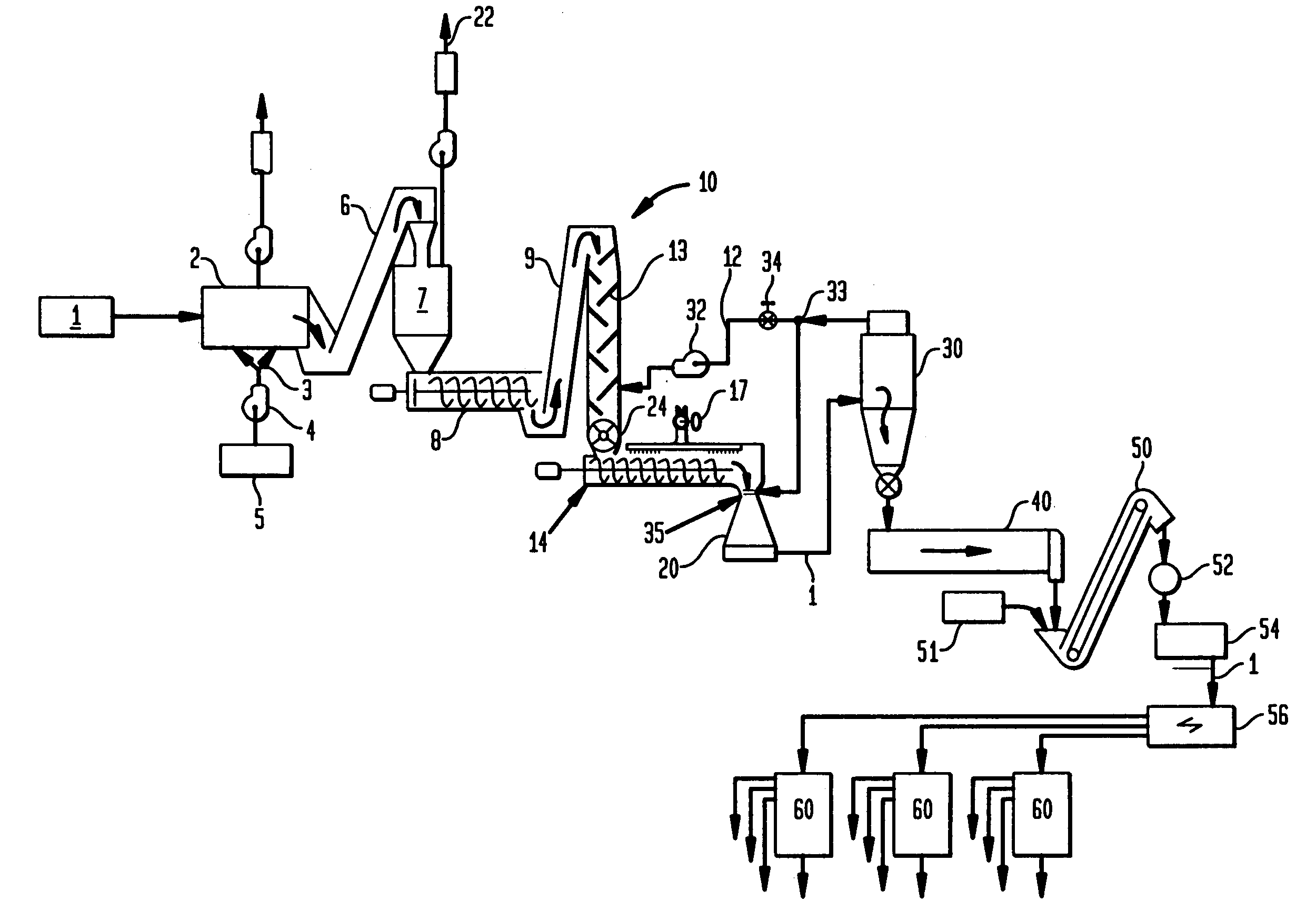 Process and apparatus for manufacturing powder rubber