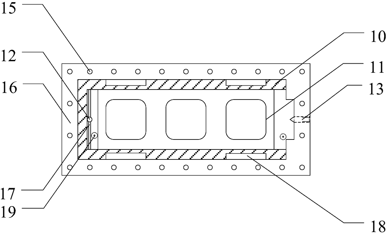 Fracture-width adjustable type inner visible three-dimensional fracture permeating device