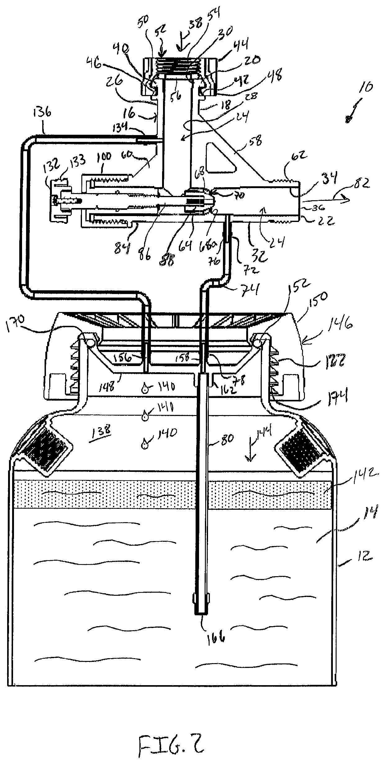 Variable venturi device with adjustable valve stem