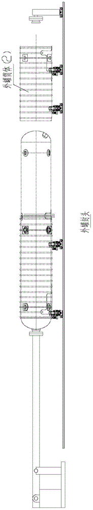 Tank sleeving technological method of railway tank car of double-layer structure