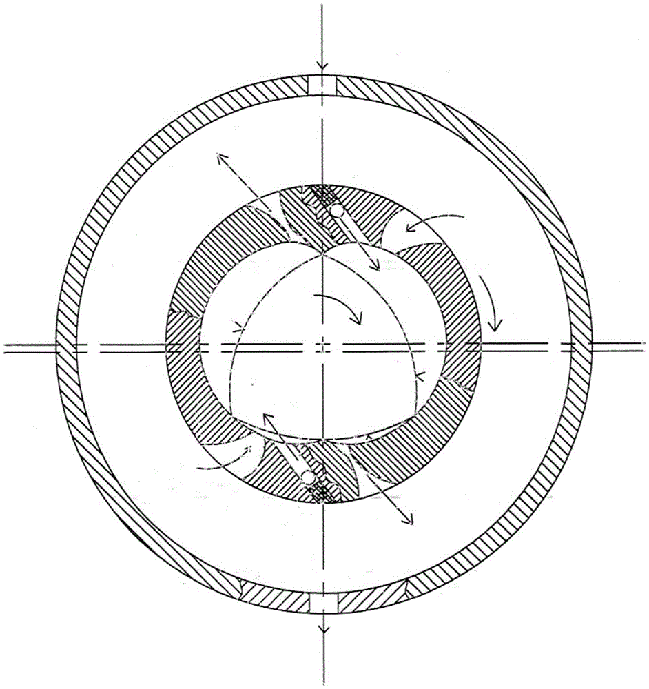 Improved triangular piston rotating type compression-expansion machine