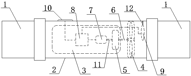 Self-powered sensing detection type water flow velocity measuring device