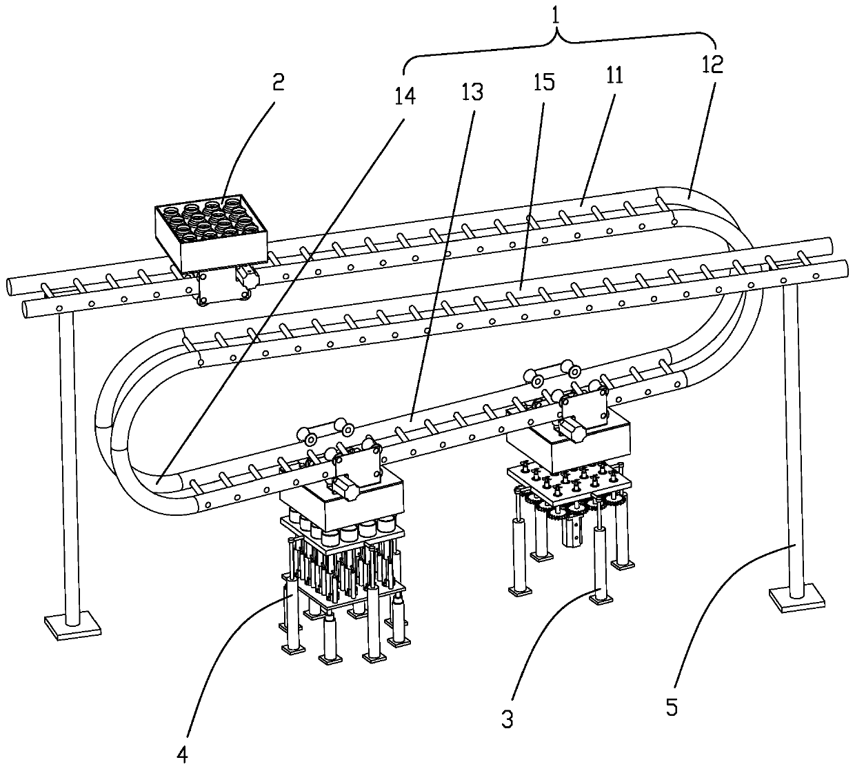 Automatic integrated production line for scratching and washing bacteria