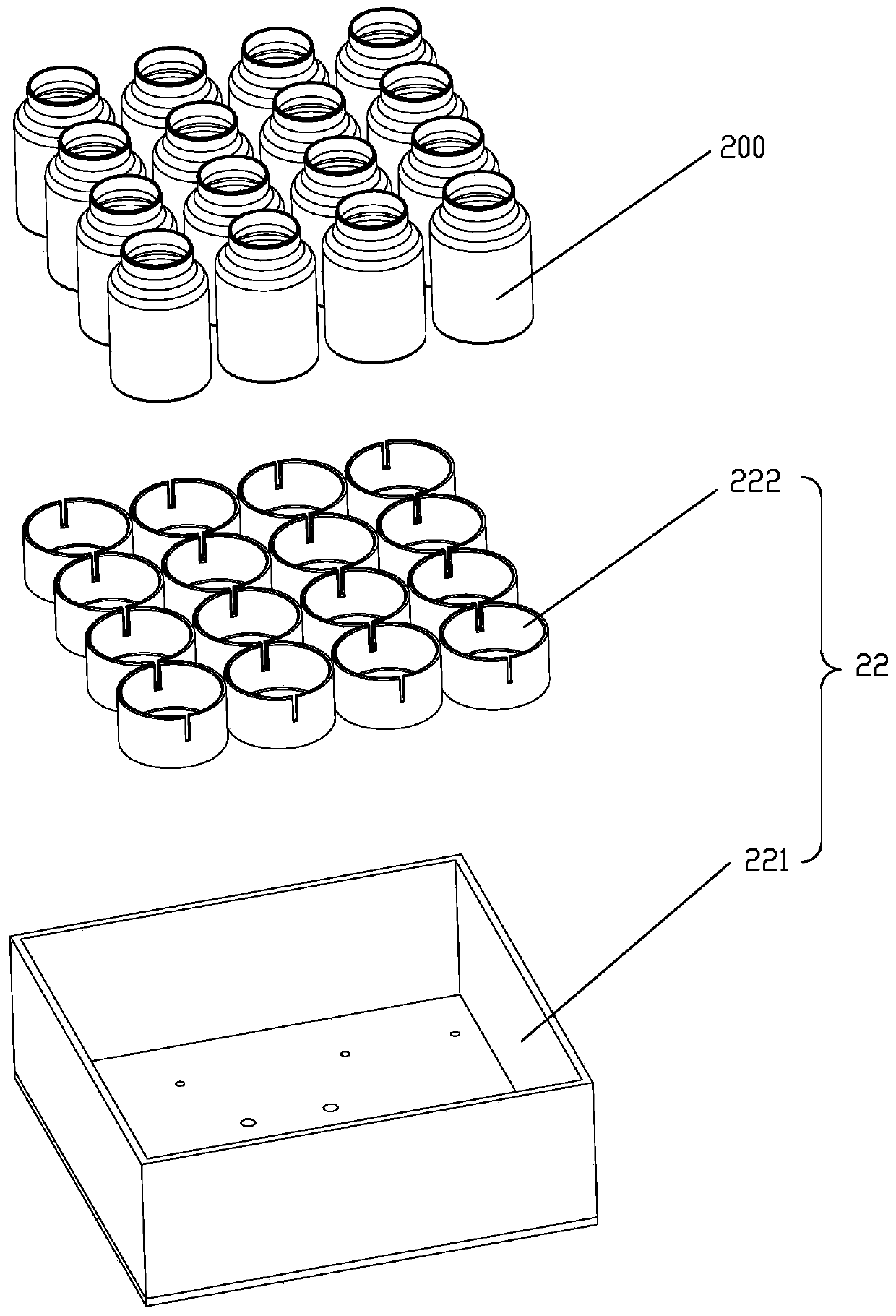 Automatic integrated production line for scratching and washing bacteria