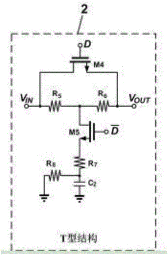 Multidigit digitally controlled attenuator with low additional phase shift