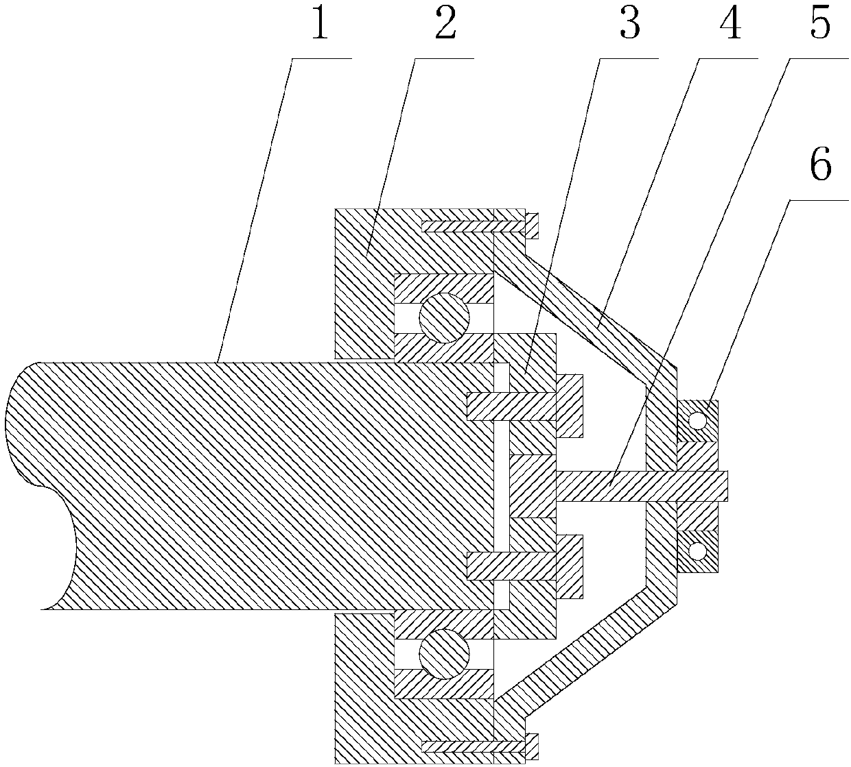 Mechanical locking device for crusher rotary shaft