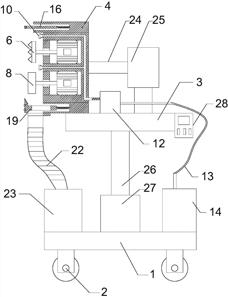 Efficient dustproof wall skin cleaning device