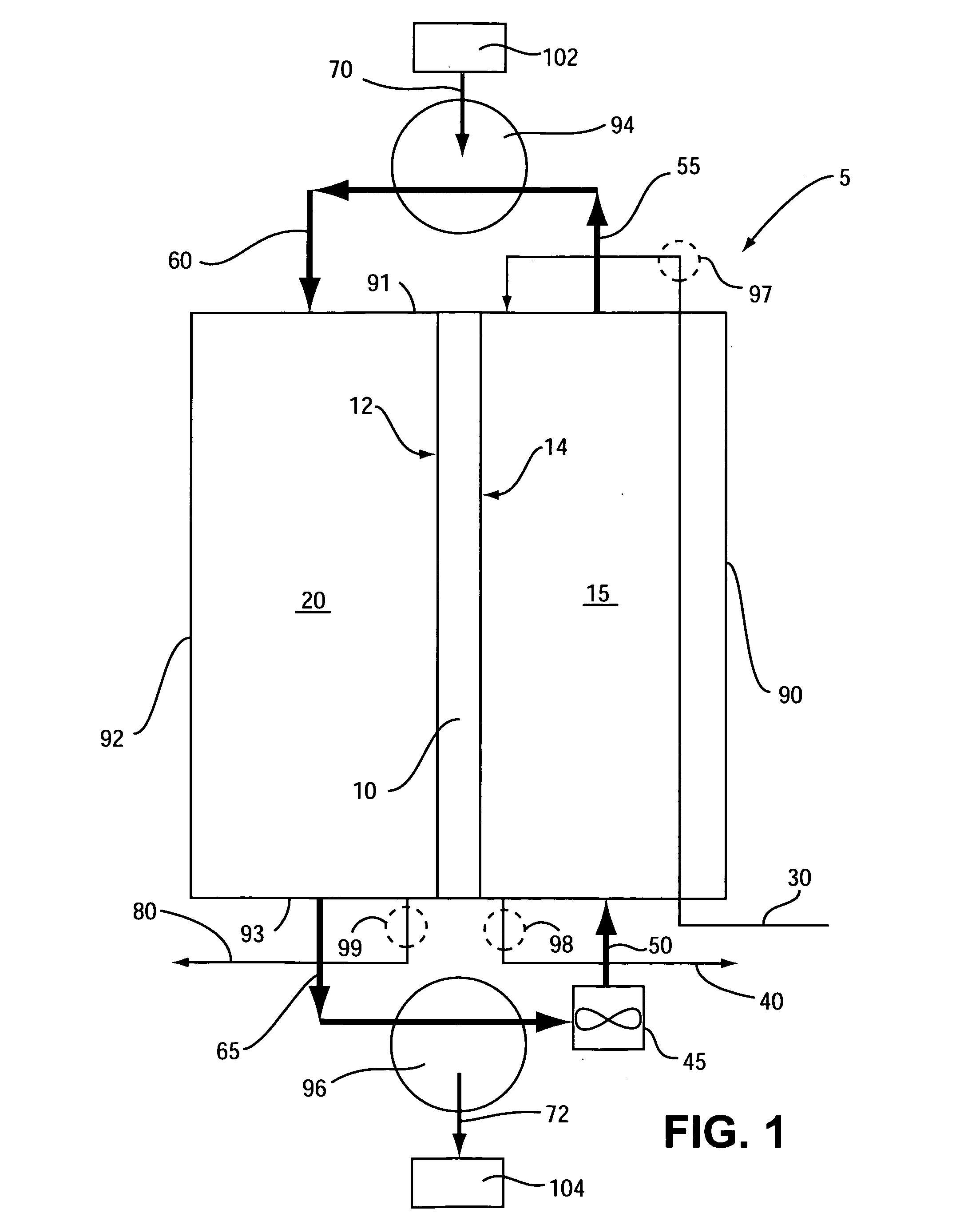 Method and apparatus for simultaneous heat and mass transfer utilizing a carrier-gas at various absolute pressures