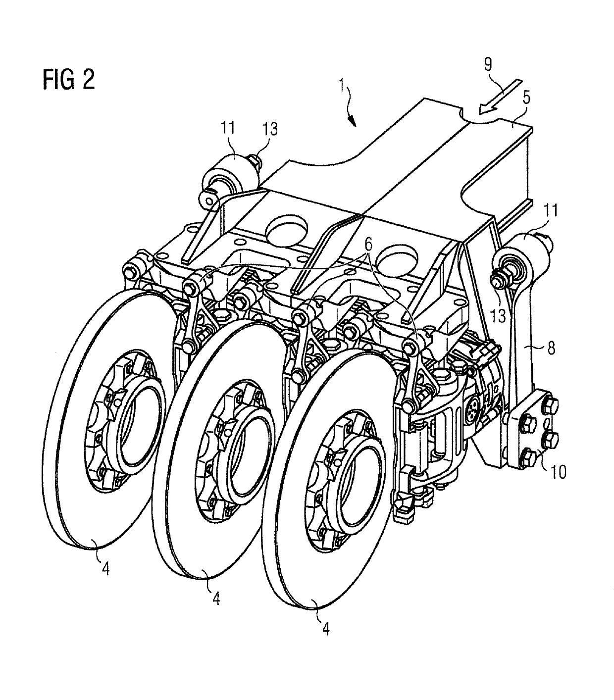 Device for reducing vibrations of a rail vehicle