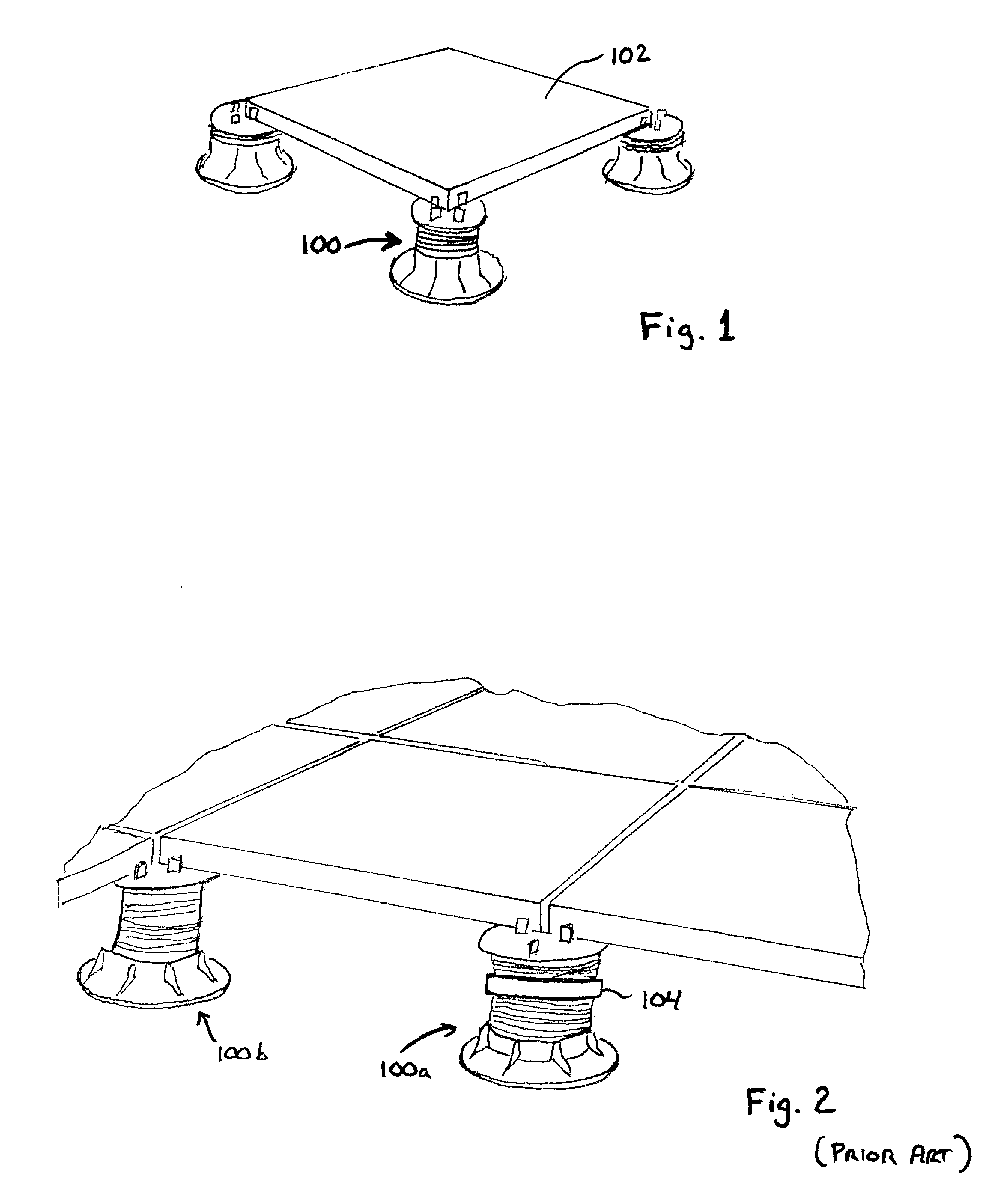 Method and device for supporting a structure