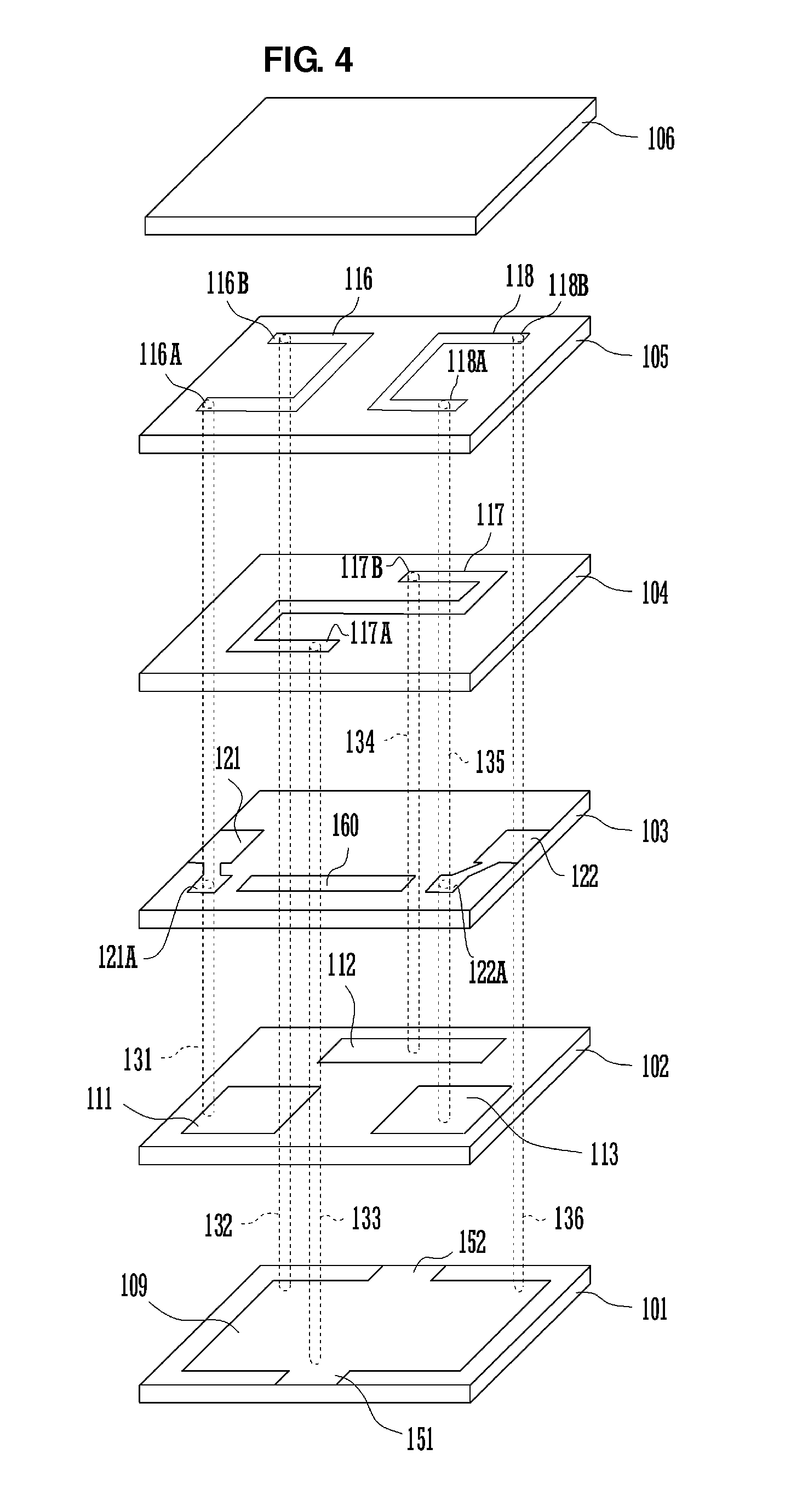 Laminated band pass filter