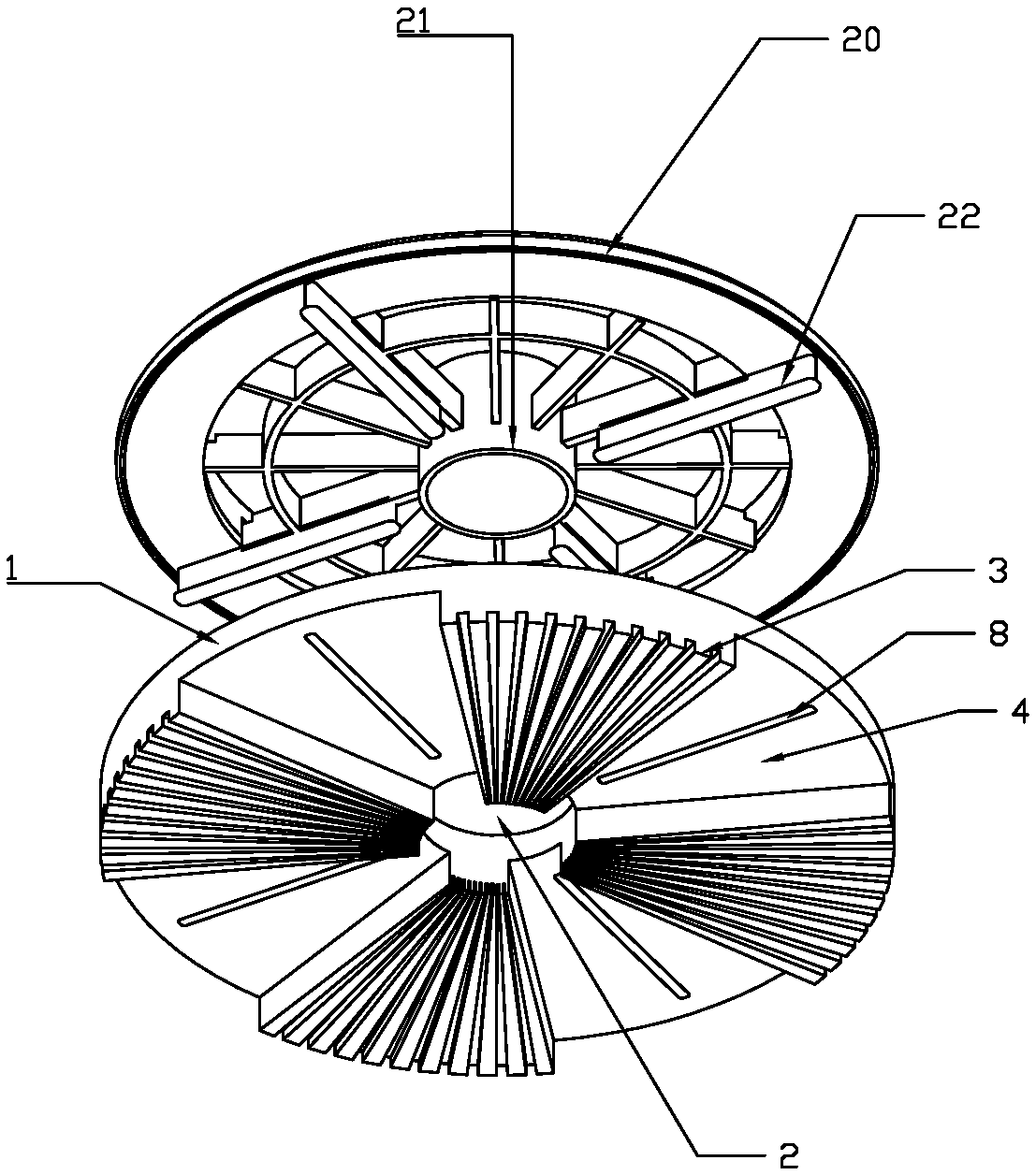 Cleaning head for dust collection tool